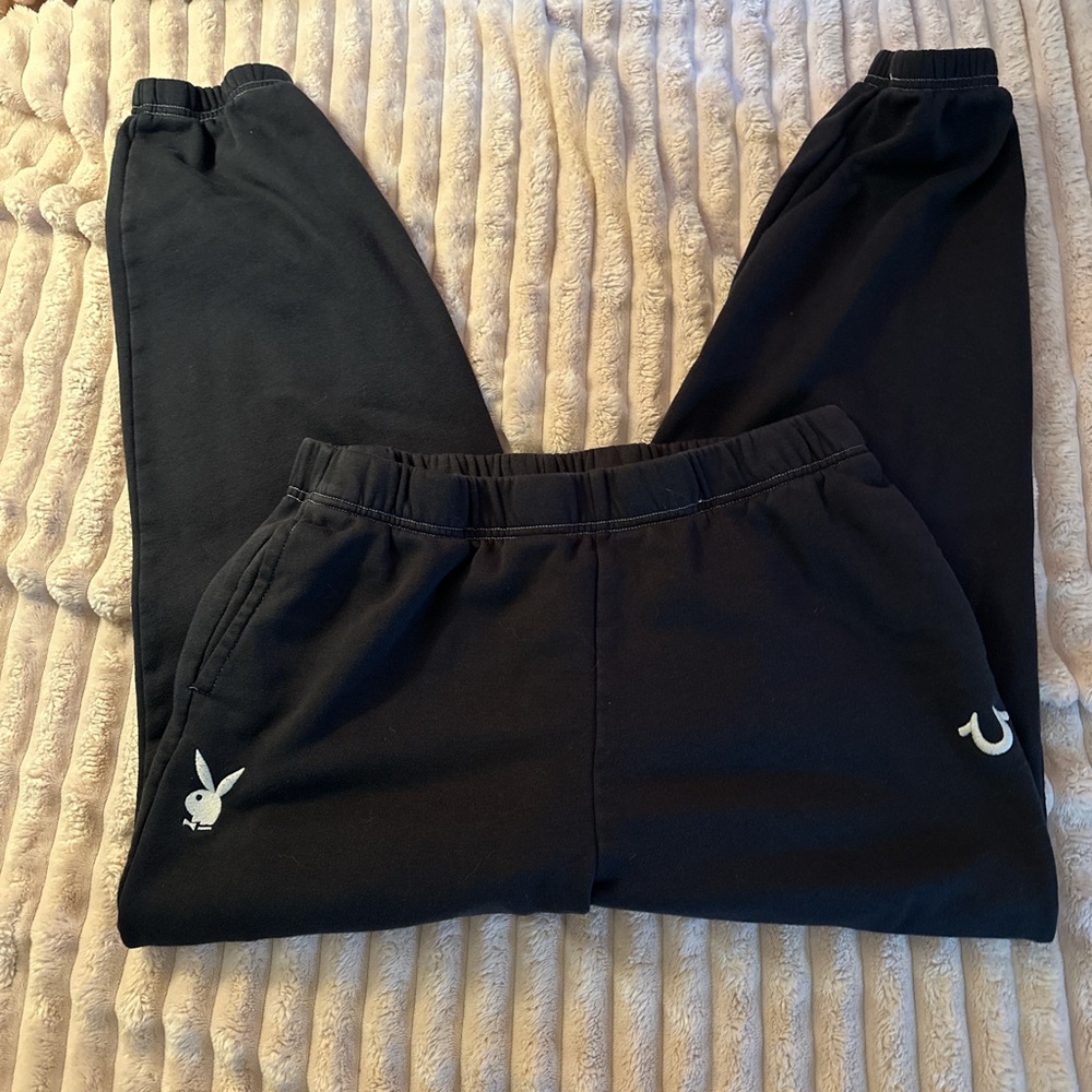True religion X playboy cuffed sweatpants